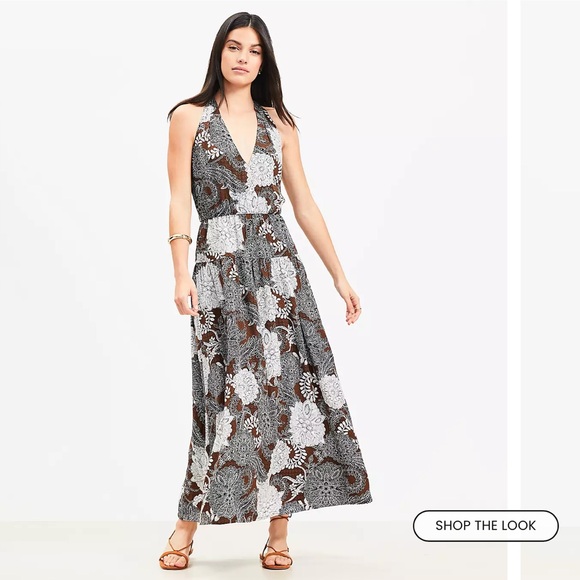 LOFT Dresses & Skirts - Ann Taylor LOFT Floral Halter Printed Maxi NWOT